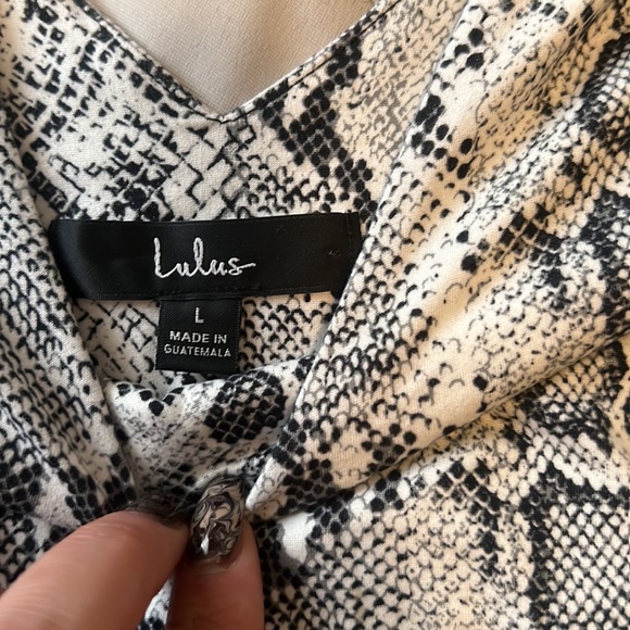 Lulus Snake Print Thong Bodysuit - Picture 3 of 3